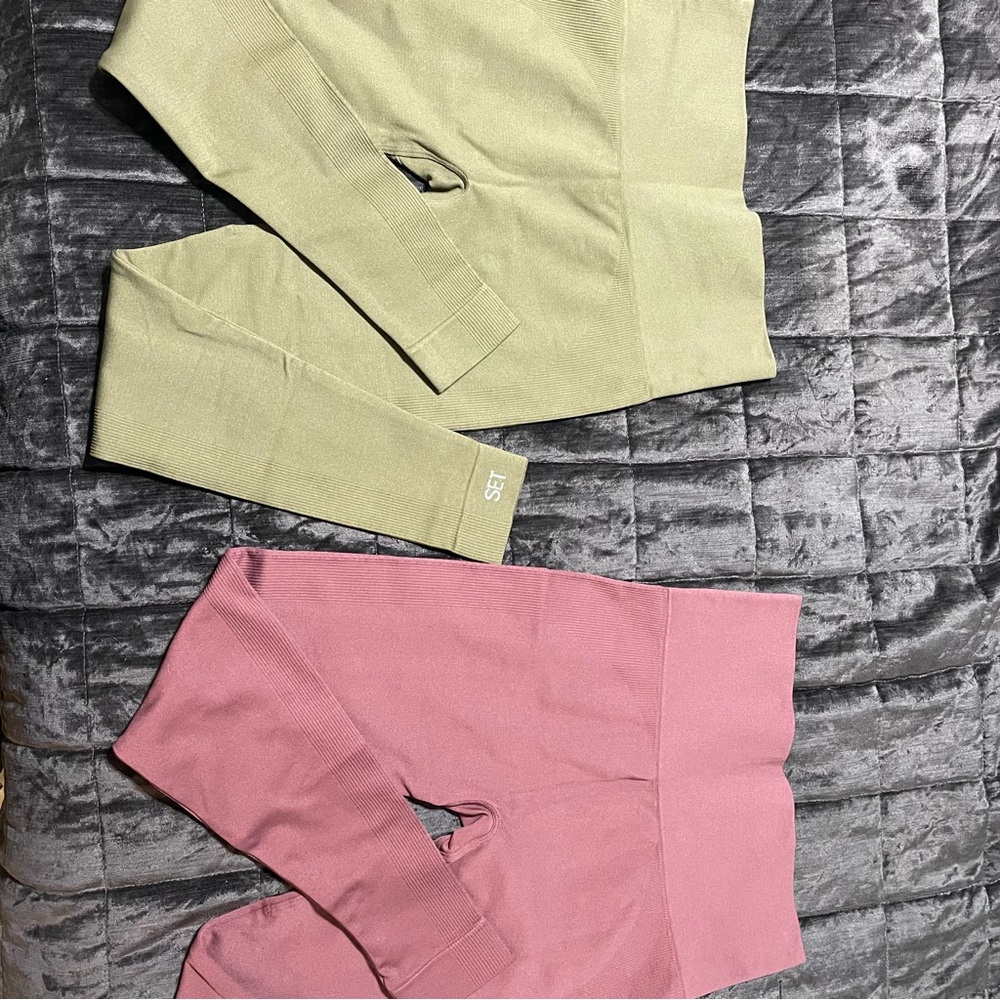 SET ACTIVE skulptflex seamless leggings bundle size M